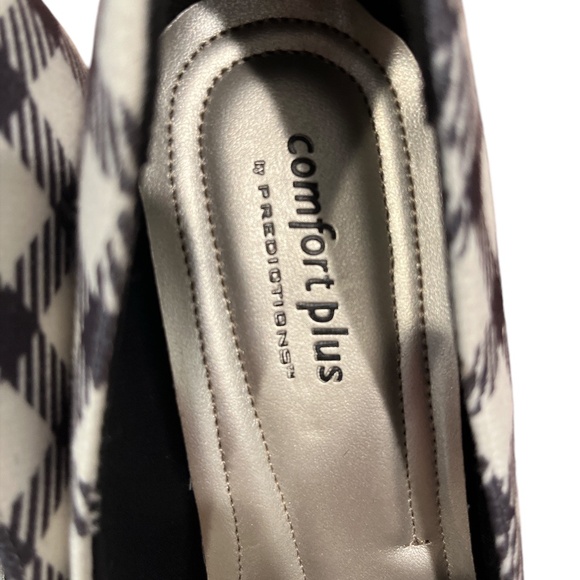 NWT Comfort Plue Predictions Black/White Houndstooth Fabric Janine Pumps 8.5 - Picture 5 of 8
